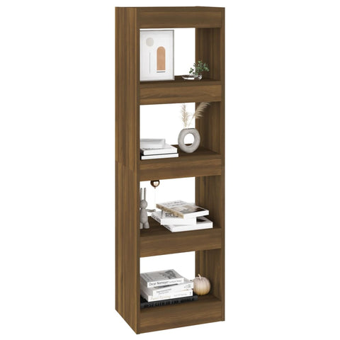 vidaXL Book Cabinet/Room Divider Brown Oak 40x30x135 cm