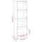 vidaXL Book Cabinet/Room Divider Brown Oak 40x30x135 cm