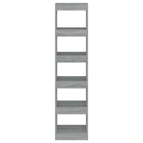 vidaXL Book Cabinet/Room Divider Grey Sonoma 40x30x166 cm