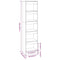vidaXL Book Cabinet/Room Divider Brown Oak 40x30x166 cm