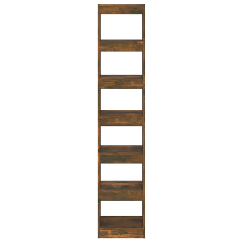 vidaXL Book Cabinet/Room Divider Smoked Oak 40x30x198 cm