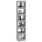 vidaXL Book Cabinet/Room Divider Grey Sonoma 40x30x198 cm