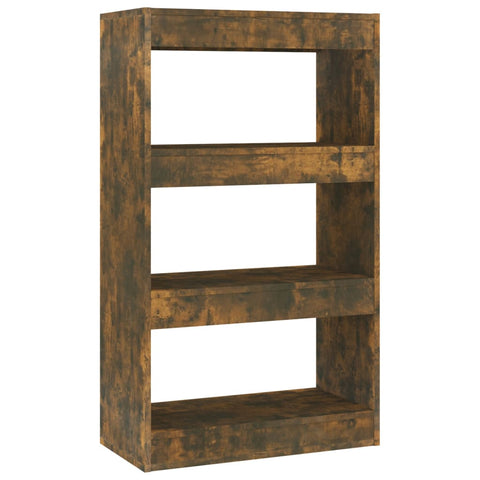 vidaXL Book Cabinet/Room Divider Smoked Oak 60x30x103 cm Engineered Wood
