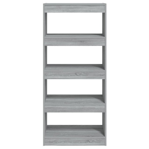 vidaXL Book Cabinet/Room Divider Grey Sonoma 60x30x135 cm Engineered Wood