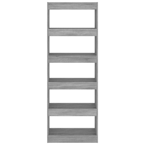 vidaXL Book Cabinet/Room Divider Grey Sonoma 60x30x166 cm Engineered Wood