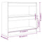 vidaXL Book Cabinet/Room Divider Smoked Oak 80x30x72 cm