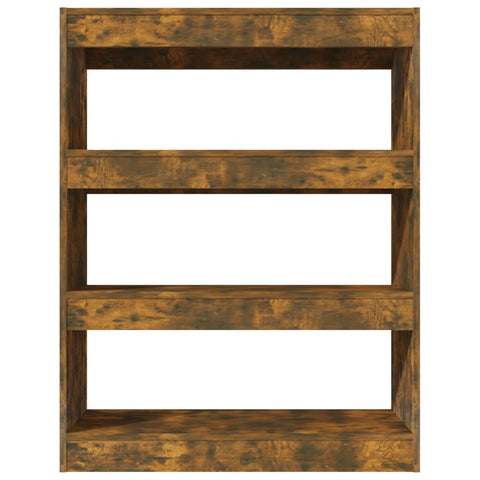 vidaXL Book Cabinet/Room Divider Smoked Oak 80x30x103 cm Engineered wood