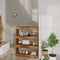 vidaXL Book Cabinet/Room Divider Smoked Oak 80x30x103 cm Engineered wood