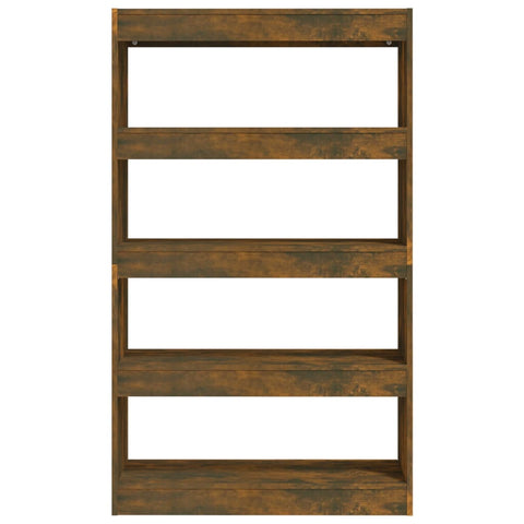 vidaXL Book Cabinet/Room Divider Smoked Oak 80x30x135 cm Engineered Wood