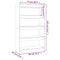 vidaXL Book Cabinet/Room Divider Grey Sonoma 80x30x135 cm Engineered Wood