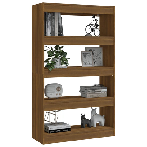vidaXL Book Cabinet/Room Divider Brown Oak 80x30x135 cm Engineered Wood
