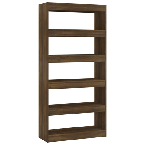 vidaXL Book Cabinet/Room Divider Brown Oak 80x30x166 cm Engineered Wood