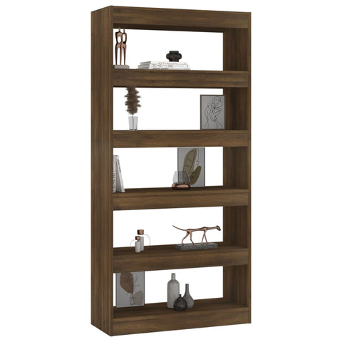 vidaXL Book Cabinet/Room Divider Brown Oak 80x30x166 cm Engineered Wood