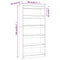 vidaXL Book Cabinet/Room Divider Brown Oak 80x30x166 cm Engineered Wood