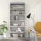 vidaXL Book Cabinet/Room Divider Grey Sonoma 80x30x198 cm Engineered Wood