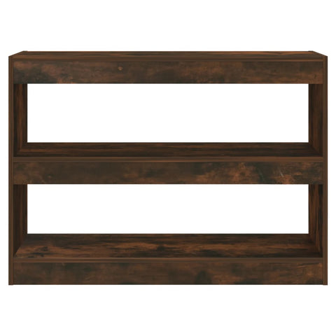 vidaXL Book Cabinet/Room Divider Smoked Oak 100x30x72 cm