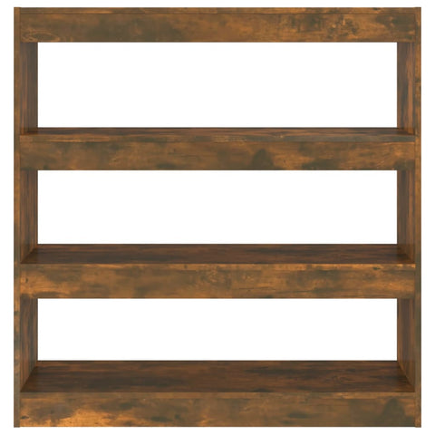 vidaXL Book Cabinet/Room Divider Smoked Oak 100x30x103 cm