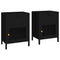 vidaXL Nightstands 2 pcs Black 40x30x54.5 cm Steel and Glass