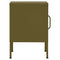 vidaXL Nightstands 2 pcs Olive Green 35x35x51 cm Steel
