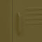 vidaXL Nightstands 2 pcs Olive Green 35x35x51 cm Steel