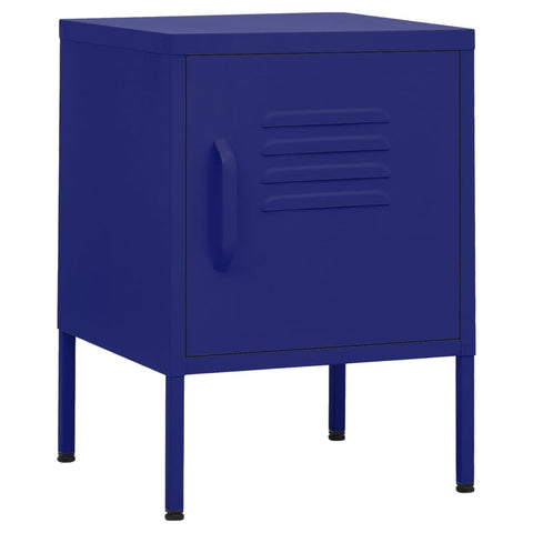 vidaXL Nightstands 2 pcs Navy Blue 35x35x51 cm Steel