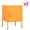 vidaXL Nightstands 2 pcs Mustard Yellow 35x35x51 cm Steel