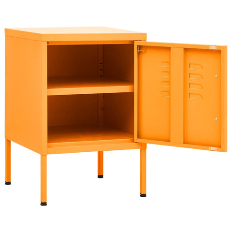vidaXL Nightstands 2 pcs Mustard Yellow 35x35x51 cm Steel