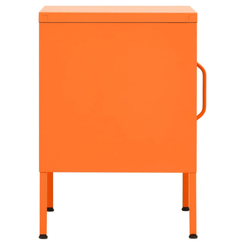vidaXL Nightstands 2 pcs Orange 35x35x51 cm Steel