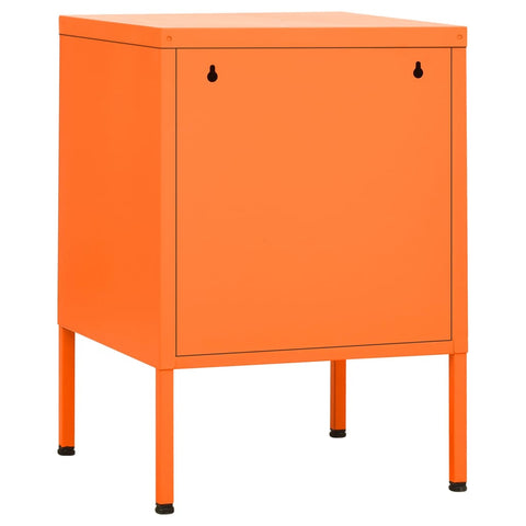 vidaXL Nightstands 2 pcs Orange 35x35x51 cm Steel