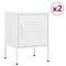 vidaXL Nightstands 2 pcs White 35x35x51 cm Steel