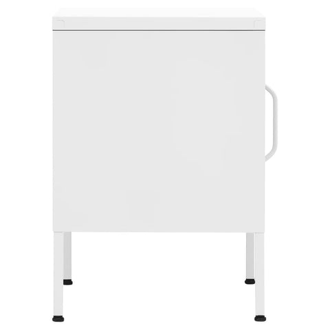 vidaXL Nightstands 2 pcs White 35x35x51 cm Steel
