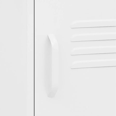 vidaXL Nightstands 2 pcs White 35x35x51 cm Steel