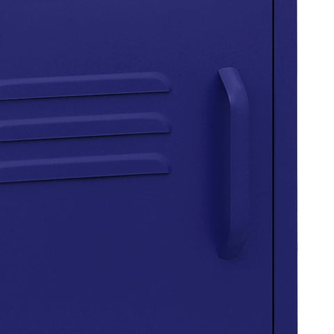vidaXL Nightstands 2 pcs Navy Blue 35x35x51 cm Steel