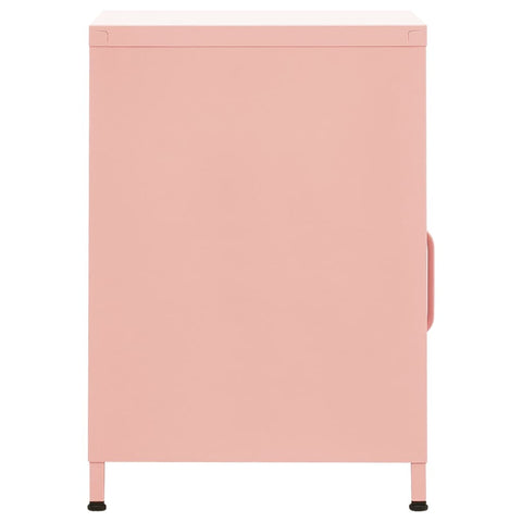 vidaXL Nightstands 2 pcs Pink 35x35x51 cm Steel