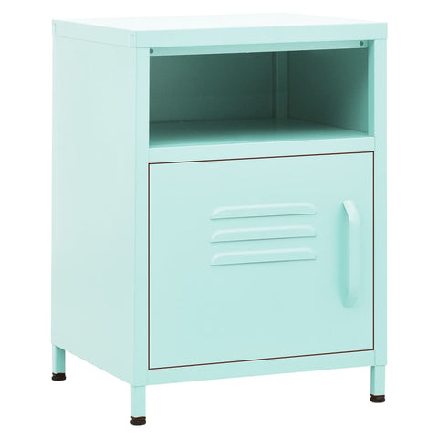 vidaXL Nightstands 2 pcs Mint 35x35x51 cm Steel