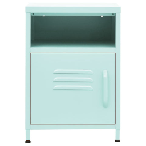 vidaXL Nightstands 2 pcs Mint 35x35x51 cm Steel