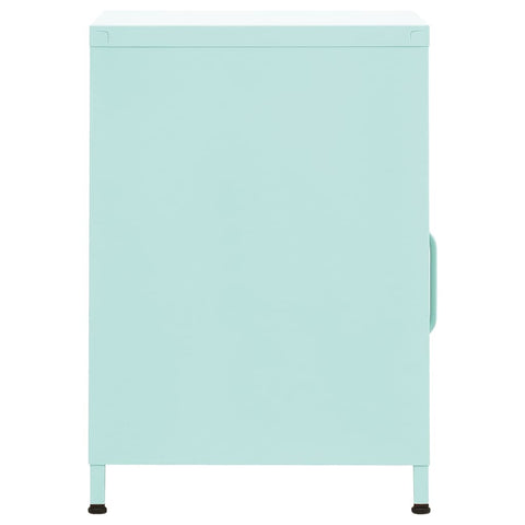 vidaXL Nightstands 2 pcs Mint 35x35x51 cm Steel
