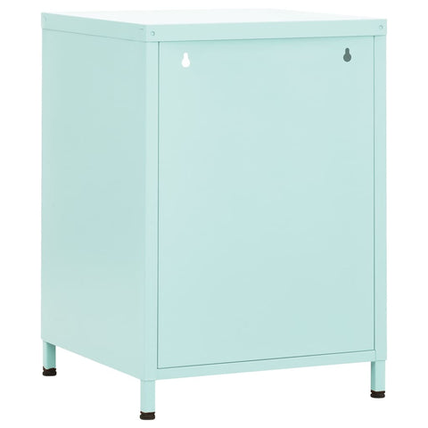 vidaXL Nightstands 2 pcs Mint 35x35x51 cm Steel