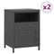 vidaXL Nightstands 2 pcs Anthracite 35x35x51 cm Steel