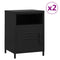 vidaXL Nightstands 2 pcs Black 35x35x51 cm Steel