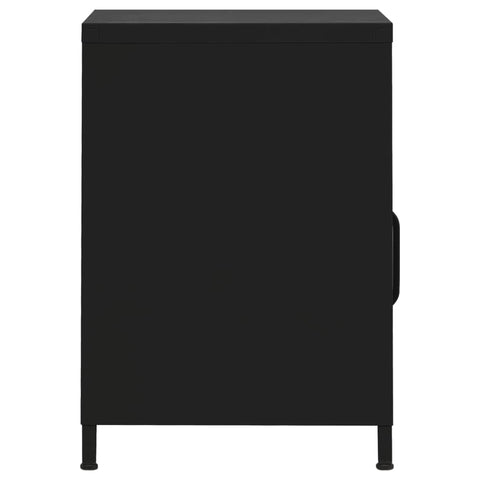 vidaXL Nightstands 2 pcs Black 35x35x51 cm Steel
