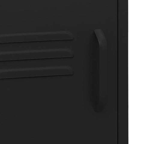 vidaXL Nightstands 2 pcs Black 35x35x51 cm Steel