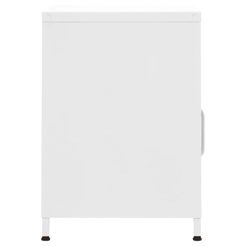vidaXL Nightstands 2 pcs White 35x35x51 cm Steel