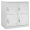 vidaXL Locker Cabinets 2 pcs Light Grey 90x45x92.5 cm Steel