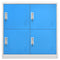 vidaXL Locker Cabinets 2 pcs Light Grey and Blue 90x45x92.5 cm Steel