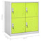 vidaXL Locker Cabinets 2 pcs Light Grey and Green 90x45x92.5 cm Steel