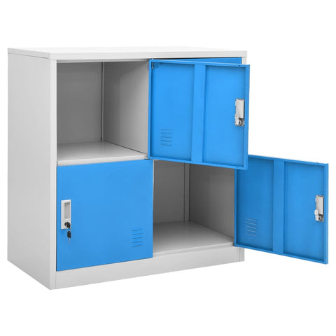 vidaXL Locker Cabinets 5 pcs Light Grey and Blue 90x45x92.5 cm Steel