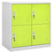 vidaXL Locker Cabinets 5 pcs Light Grey and Green 90x45x92.5 cm Steel