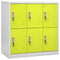 vidaXL Locker Cabinets 2 pcs Light Grey and Green 90x45x92.5 cm Steel