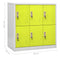 vidaXL Locker Cabinets 2 pcs Light Grey and Green 90x45x92.5 cm Steel
